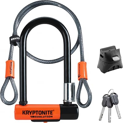 Kryptonite Evolution Mini-7 U-Lock and Cable Set 13mm Shackle 4ft Cable