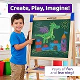 Blue Squid Art Easel for Kids 3‑in‑1 Double Sided Magnetic Chalkboard & view 4
