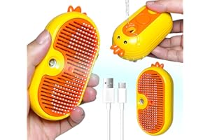 ZI HAN XIONG Spritz Defur Comb for Cats, New 3-in-1 Cat Steam Brush for Massaging and Cleaning Shedding Pets, Comb for Long and Short Hair Cats and Dogs Grooming Tool (zsyellow)