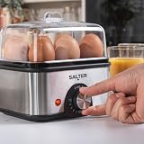 Salter EK6213 Electric 8 Egg Boiler with Poaching Trays 500W Silver view 3