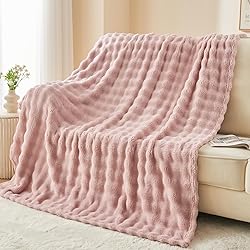 NEWCOSPLAY Throw Blanket for Couch Pink Super Soft