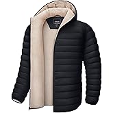 MAGNIVIT Men's Puffer Jacket with Hood Water Resistant Windproof Fleece Sherpa Lined Winter Coat Insulated Down Jackets