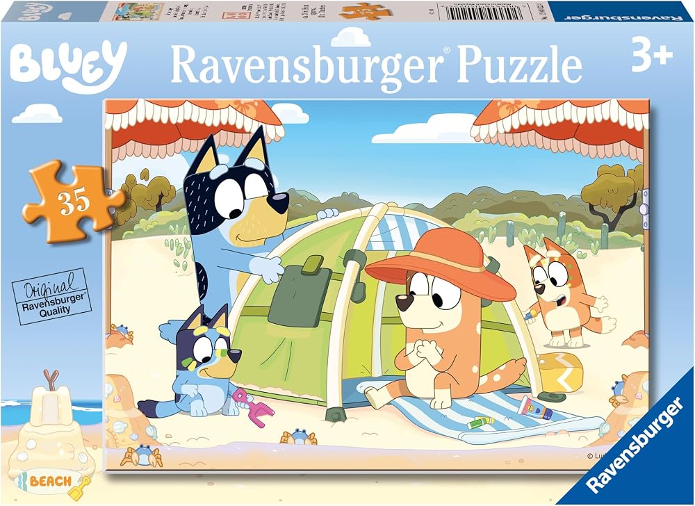 Ravensburger Bluey Beach Day 35 Piece Jigsaw Puzzle Kids 3+ 2024 Edition