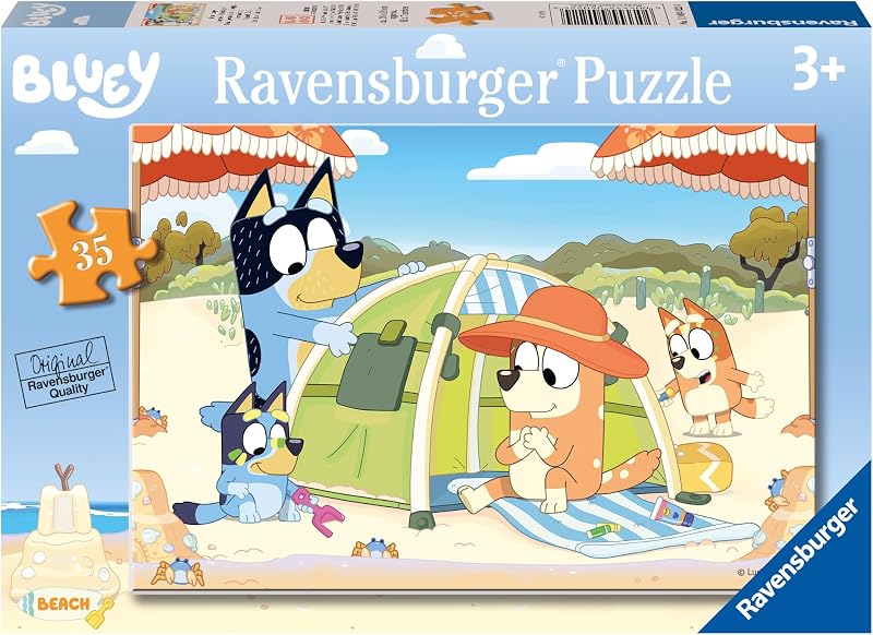 Ravensburger Bluey Beach Day 35 Piece Jigsaw Puzzle Kids 3+ 2024 Edition