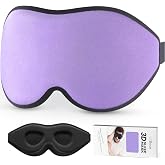 LitBear Sleep Mask for Side Sleeper Women Men, Eye Mask for Sleeping | Light Blocking 3D Contoured Sleeping Mask, Soft Breathable Sleep Eye Mask with Adjustable Elastic Strap for Travel