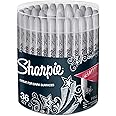 SHARPIE Metallic Permanent Markers, Fine Point, Silver, 36 Pack