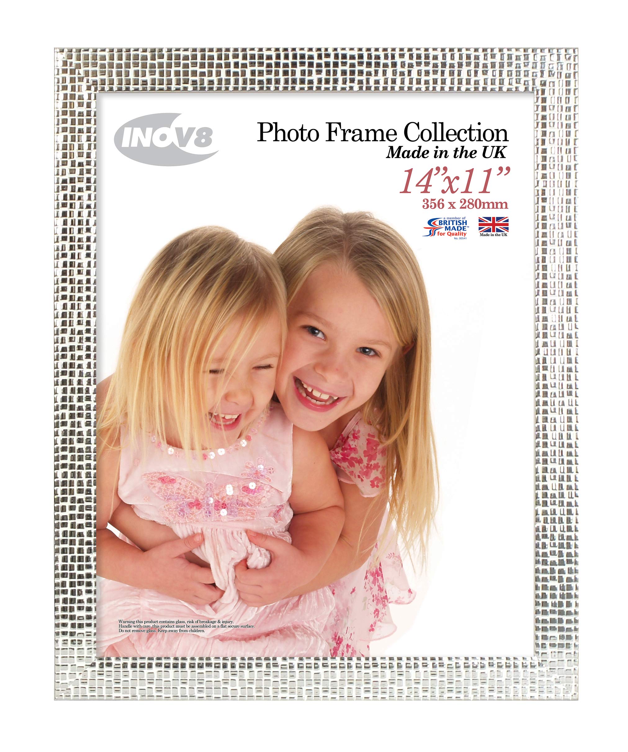 Inov8 Framing Photo Frame, Mosaic Silver Holds Picture 14x11" (35.56cm x 27.94cm) — image 1