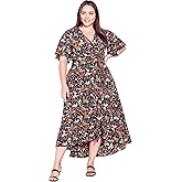 Avenue Womens Vivian Wrap Maxi Dress