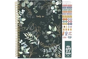 bloom daily planners 2026 Planner (January to December) - 8.5” x 11” Weekly & Monthly Dated Agenda Organizer Book with Stickers & Tabs - Flexible Soft Cover - Eucalyptus, Green