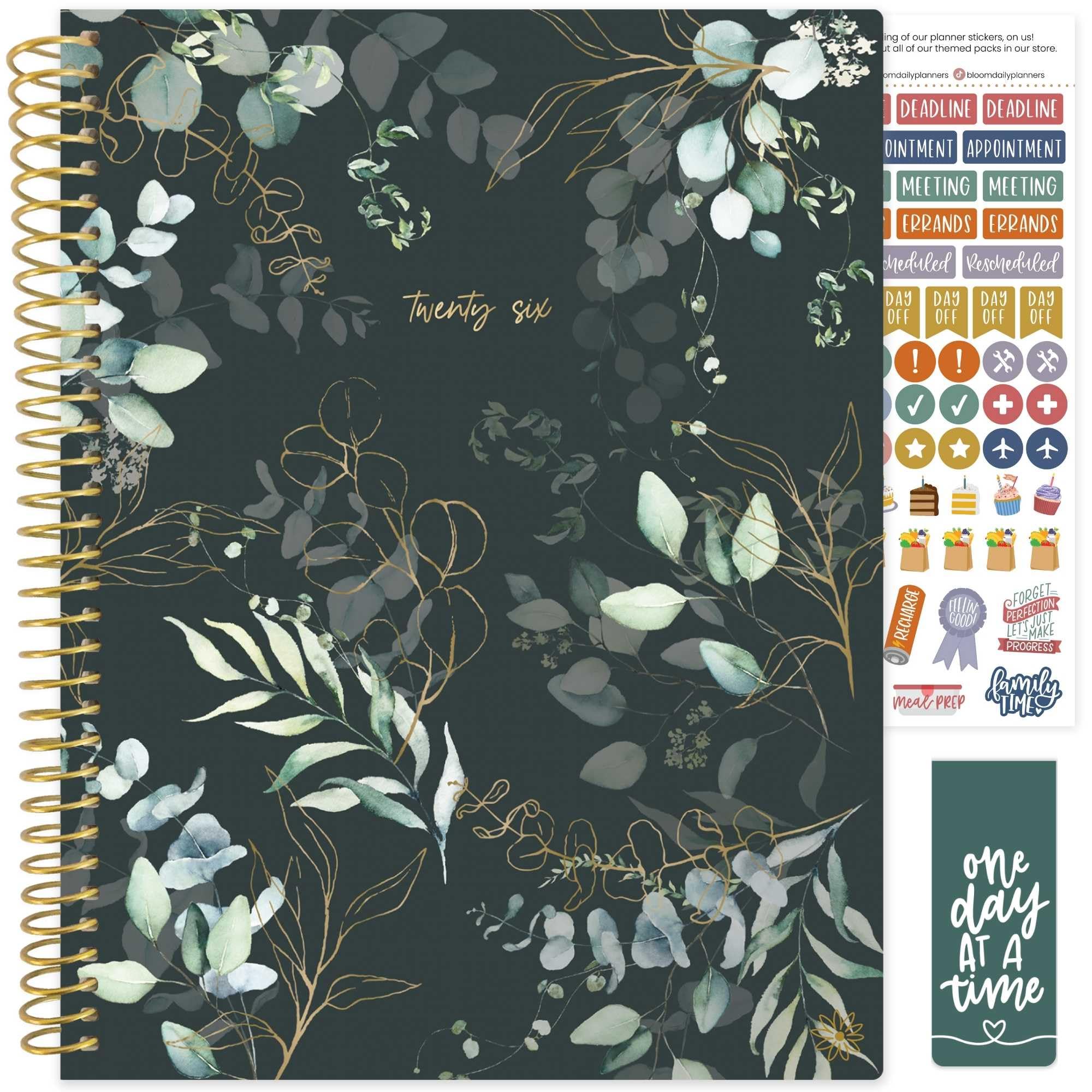 Photo 1 of bloom daily planners 2026 Planner (January to December) - 8.5” x 11” Weekly & Monthly Dated Agenda Organizer Book with Stickers & Tabs - Flexible Soft Cover - Eucalyptus, Green