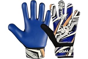 GOALIEX Soccer Goalie Gloves, Football Goalkeeper Gloves for Kids Boys Youth Children Double Wrist Along 4mm Super Grip Palm