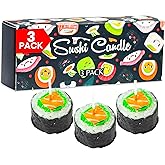 TILTECH Realistic Sushi Candle – Novelty Gift That Looks Like Salmon with Avocado and Rice – Aesthetic Decor for Sushi Lovers