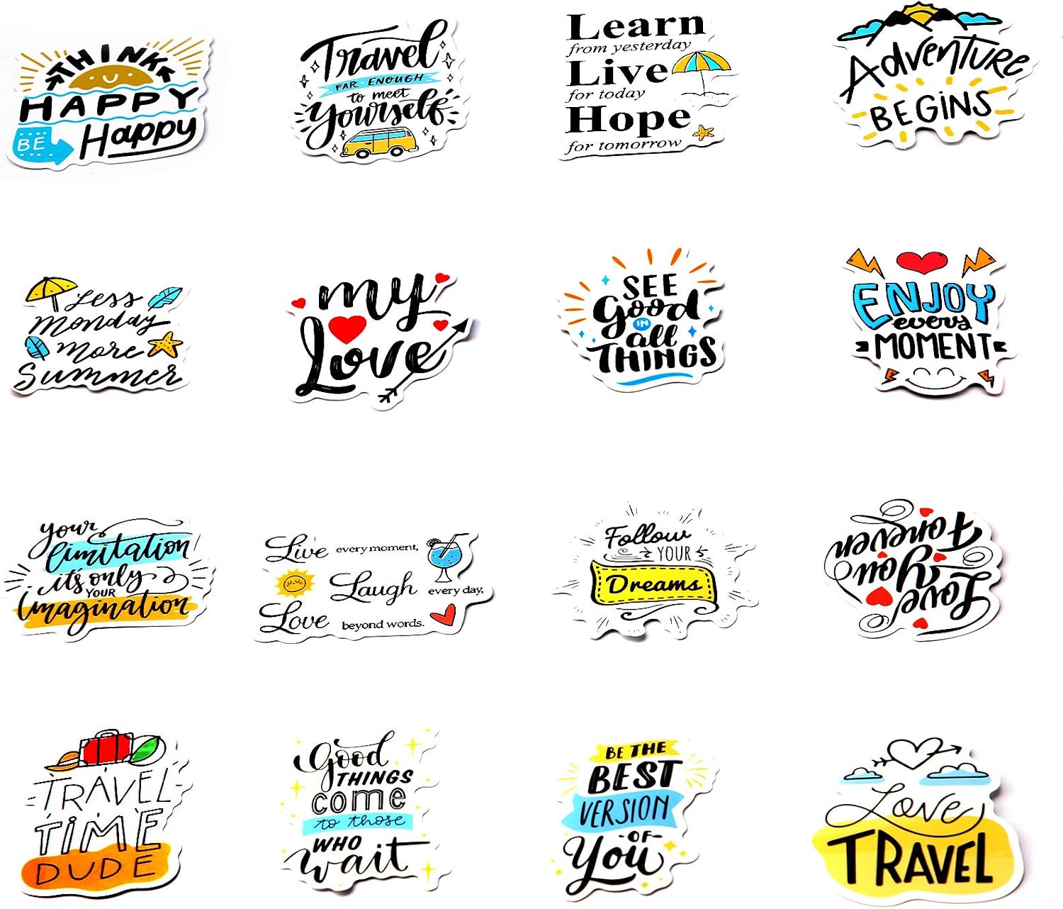 Savita 50pcs Positive Stickers Inspirational Stickers Motivational Stickers Laptop Stickers for Teens Students Inspirational Stickers Waterproof Vinyl Stickers - Image 4
