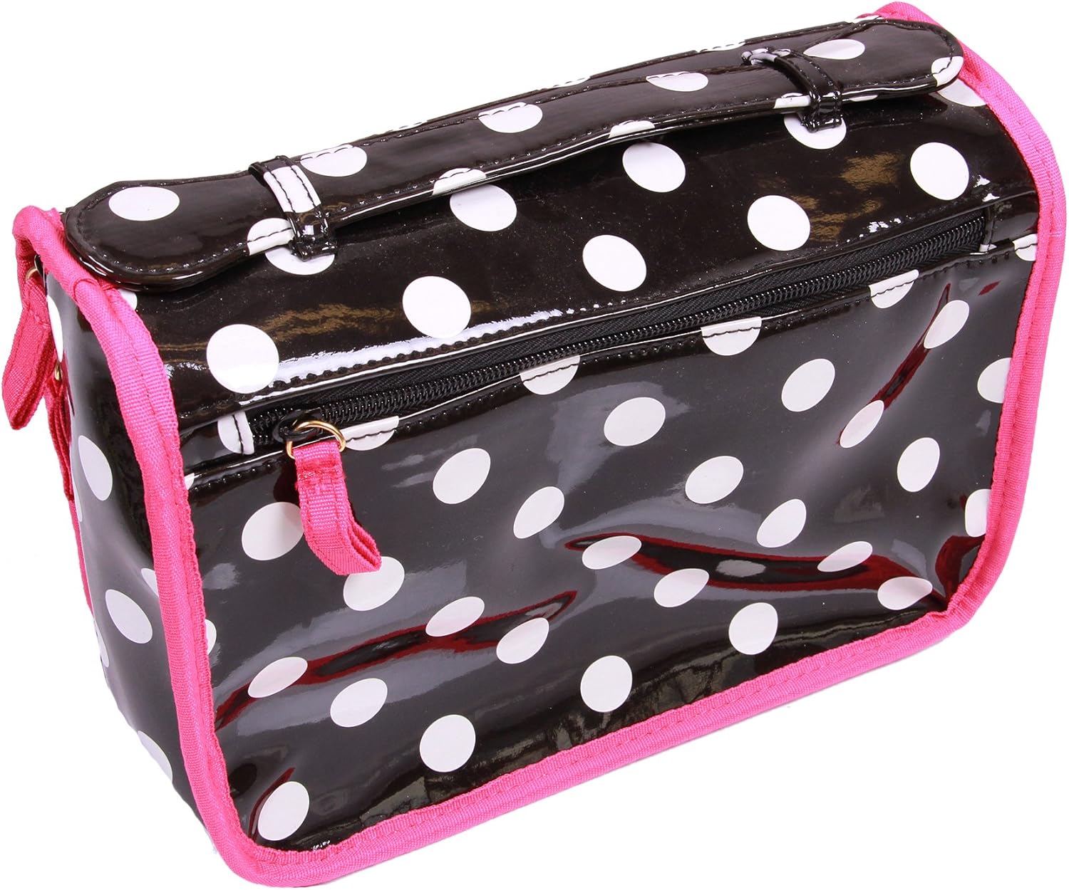 Stephanie Johnson Travel Cosmetic Bag (Black Polka Dot) Amazon.ca