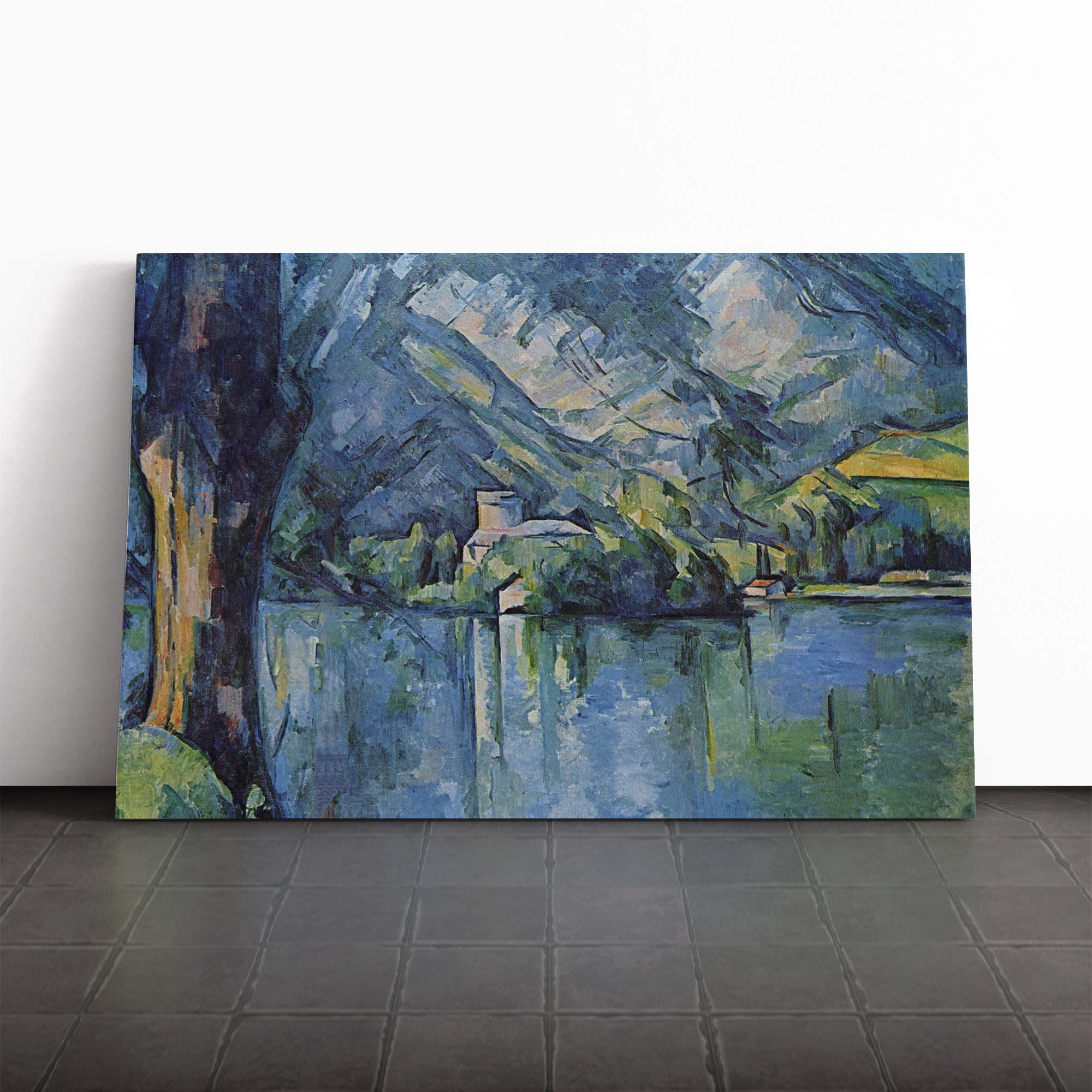 Paul Cezanne The Lac Annecy Canvas Print | Gallery Wrapped 30mm Frame Wall Art | 20x14 inches | Ready to Hang | Modern Picture | Living Room Bedroom Lounge Office