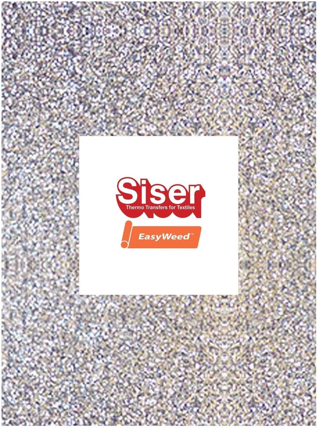 A4 Vinyl Sheets - Siser Easyweed - HTV Iron On Heat - Silver Glitter - Choose Quantity (1 x Silver Glitter - A4 Sheet HTV)