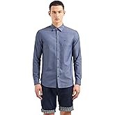 Armani Exchange Mens Long Sleeve Micro Dots Button Down Shirt. Regular Fit.