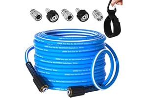 SITIMIMIL 25FT X 1/4" Pressure Washer Hose，M22-14mm Kink Resistant Pressure Washing Extension Hose with Pressure Washer Accessories,Power Washer Hose Replacement (3600PSI)