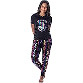 Harry Potter Womens' Rainbow Foil Hogwarts Crest 2 Piece Pajama Jogger Set