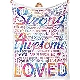 Vibrant Blanket for Women Men - Super Soft Hug Throw for Boys & Girls, Inspirational Get Well Gift After Surgery or Illness, Cancer Care Gifts for Women, Recovery & Healing Blanket 50"x60"