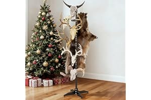 BUYYAH Trophy Mount 6 Feet, Heavy Duty Steel Adjustable Deer Skull Trophy Tree, Hang up to 6 Taxidermy Deer Antlers, Gift for Deer Hunter