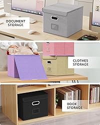 Oterri 3 Pack File Organizer Box,File Box,Small