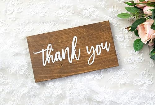 Amazon Com Wedding Thank You Sign Wedding Gift Table Decor Wood