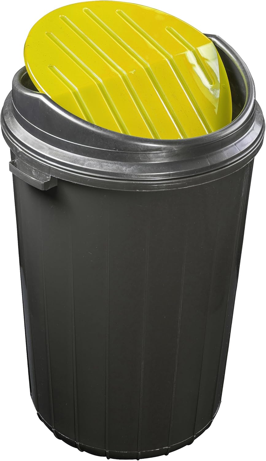 50lt Plastic Swing Bin Primary Colours (Yellow) Amazon.co.uk