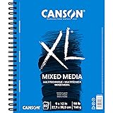 Canson 100510927 XL Series Mix Paper Pad, 98 Pound, 9 x 12 Inch, 60 Sheets, 1-Pack