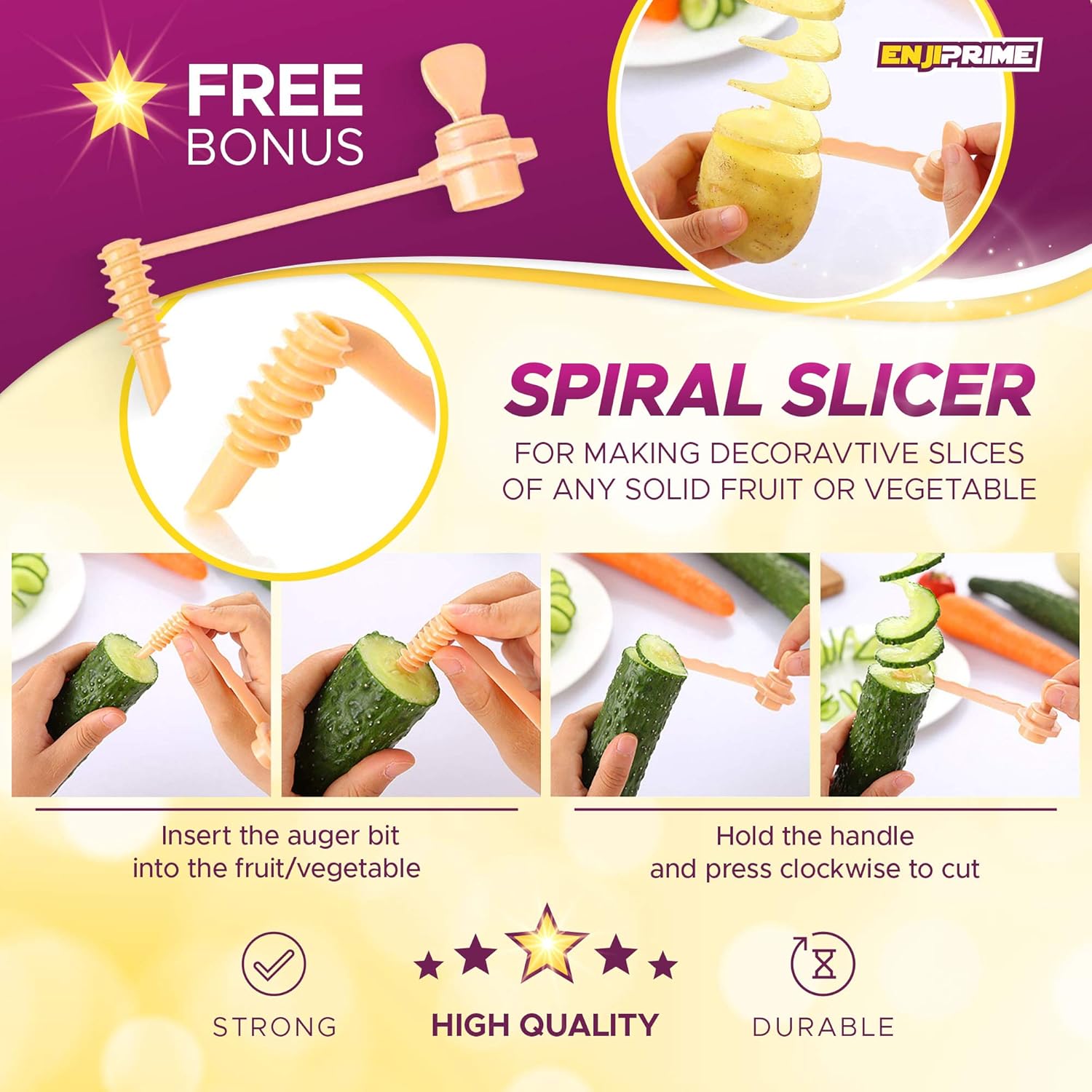 The ORIGINAL Magic Trio Peeler Slicers Shredders for Fruits and Vegetables with Spiralizer, Julienne, Cutter and Grater Kitchen Helper, Picador de Verduras Pelador Papas Y: Home & Kitchen