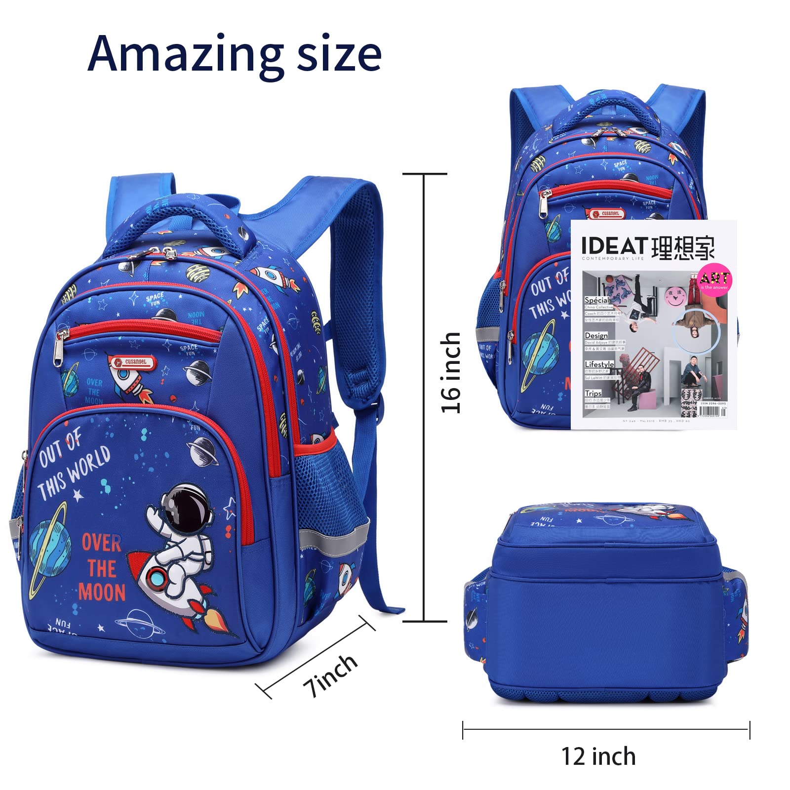 Cusangel Kids Backpack for Girls Preschool Elementary Kindergarten School Bag 15.6″ Multifunctional Cute Large Capacity