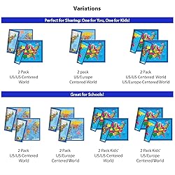 2-Sided Desk Map with Durable Lamination