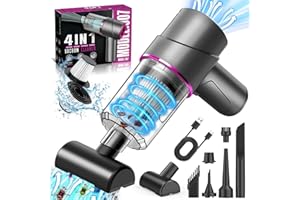 EMSA 12000Pa Strong Suction Wireless Handheld Vacuum Cleaner, 5000mAh High Power 4-in-1 Vacuum and Air Duster, 120W Portable Cleaner for Car, Office, Pet, and Home