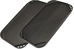 Ecolution Reversible Grill/Griddle Pan, Non-Stick, Dishwasher Safe, Double Burner Family Griddle Grill Pan Cookware, Cast Aluminum, 19.5-Inch x 11-Inch