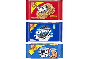 OREO, CHIPS AHOY! & Nutter Butter Cookies Variety Pack, Family Size, 3 Packs