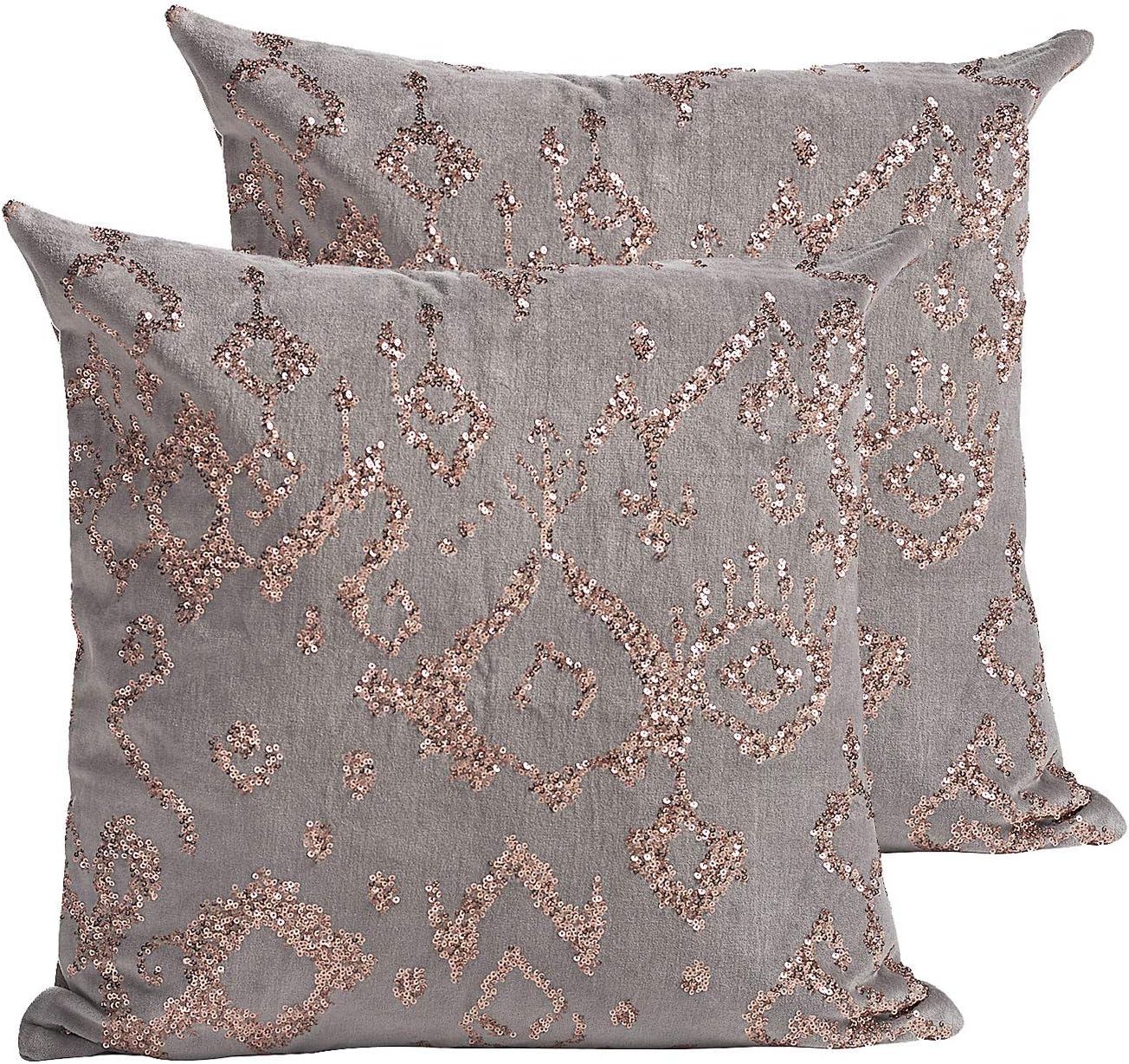 Amazon Com Motini 18 X 18 Decorative Throw Pillow Cover Sequin