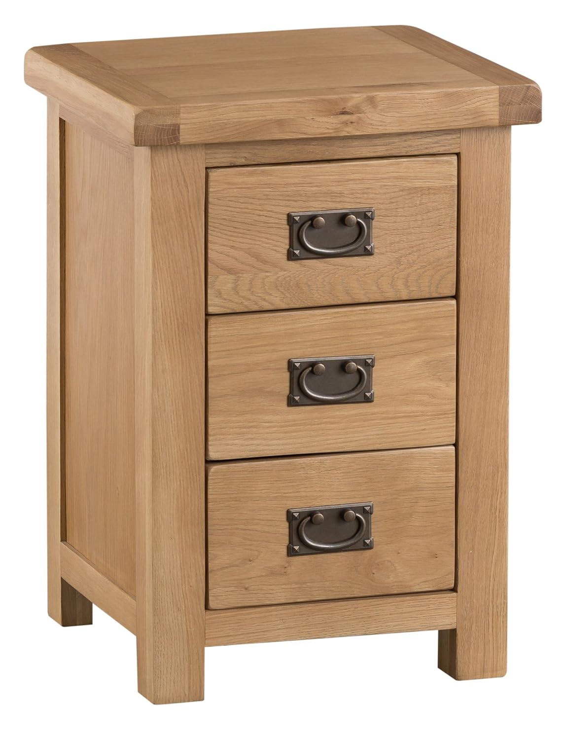 Furniture Octopus Toronto Oak Narrow 3 Drawer Bedside Table Cabinet Home Kitchen Bedroom Furniture