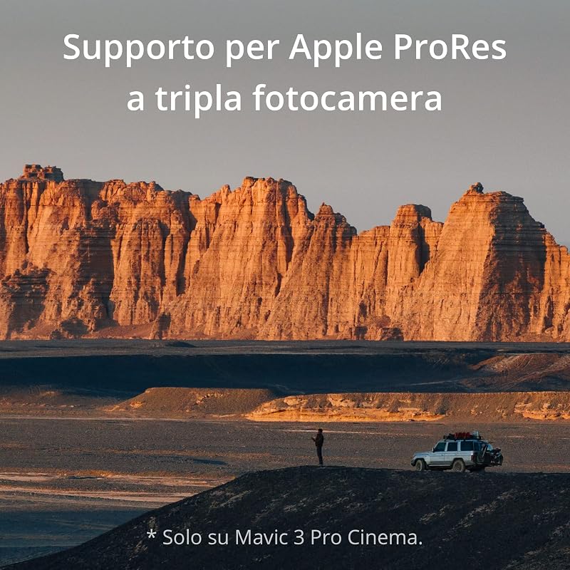 Mavic 3 Pro Cine con DJI RC Pro (schermo ad alta luminosità), drone con tripla fotocamera, supporto per Apple ProRes con memoria interna di 1TB. 3 Batterie di volo intelligenti e altro ancora