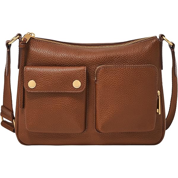 Amazon.com: Fossil Women's Maysen Leather Crossbody Bag, Brown