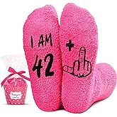 HAPPYPOP Birthday Gifts for Women - Bday Gift Idea Female, Fuzzy Sock for Women in Their 40s