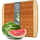 Greener Chef Extra Large Bamboo Cutting Board - Lifetime Replacement Cutting Boards for Kitchen - 18 x 12.5 Inch - Organic Wo