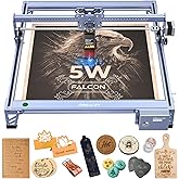CREALITY FALCON 5W Laser Engraver Machine, 72w High Precision 0.06mm Laser Cutter and Engraving Machine for Wood Metal Leathe