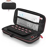 Tawd Switch 2 Carrying Case Compatible with Switch 2, Travel Game Bag with 10 Game Cartridges Portable Switch 2 Travel Carry Case Portable Hard Shell Pouch Carrying for Console & Accessories
