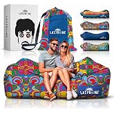 Chillbo Inflatable Loungers, Inflatable Couch for Camping, air Couch | 100% ripstop polyester, pump-free inflation, includes stability pegs &amp; deep pockets, ideal for beach, camping &amp; tailgating