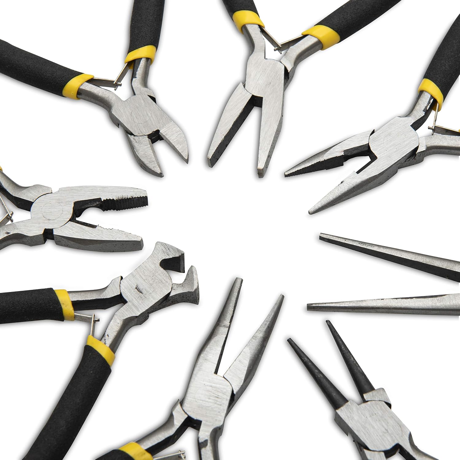 Super Smithee 8 Piece Jewelry Making Pliers - Micro Tool Kit with Spring Loaded Handle for Wire Cutting, Wrapping, Straightening, Shaping and Crimping - Complete with Storage Case and 2 Bungee Cords - Image 3