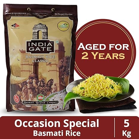 India Gate Basmati Rice Bag, Classic, 5kg