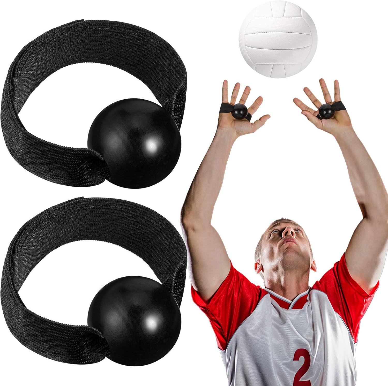 Skylety 4 Pieces Volleyball Training Technique Setting Aid Volleyball Equipment for Teaching Proper Hand Placement and Preventing Excessive Hand Contact (4 Straps and knobs) : Sports & Outdoors