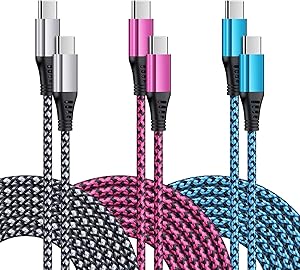 20W USB C Fast Charger Cable for iPad Pro 12.9, iPad Pro 11 inch 2021/2020, iPad Air 4, Google Pixle 5/4a/4/3a/3XL, Samsung Galaxy S21+/S21 Ultra/S20/S10e/Note20 Ultra 5G, PD USB C to C Charging Cable