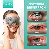 myhalos Heated Eye Mask for Dry Eyes Microwave Safe Adjustable Strap view 2
