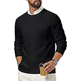TACVASEN Men's Sweater Crewneck Cable Knit Pullover Sweater Casual Fall Winter Warm Long Sleeve Sweaters